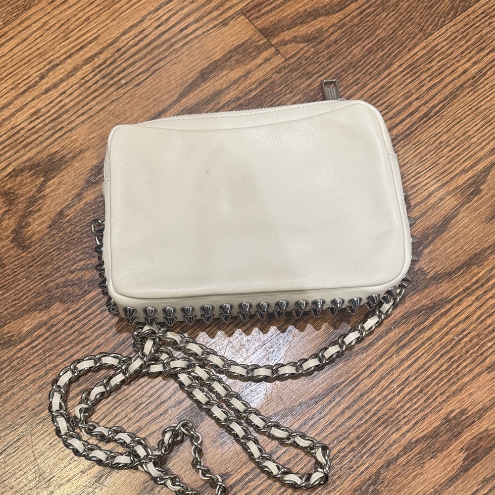 Rebecca Minkoff Cream Crossbody Bag with Chain Strap
